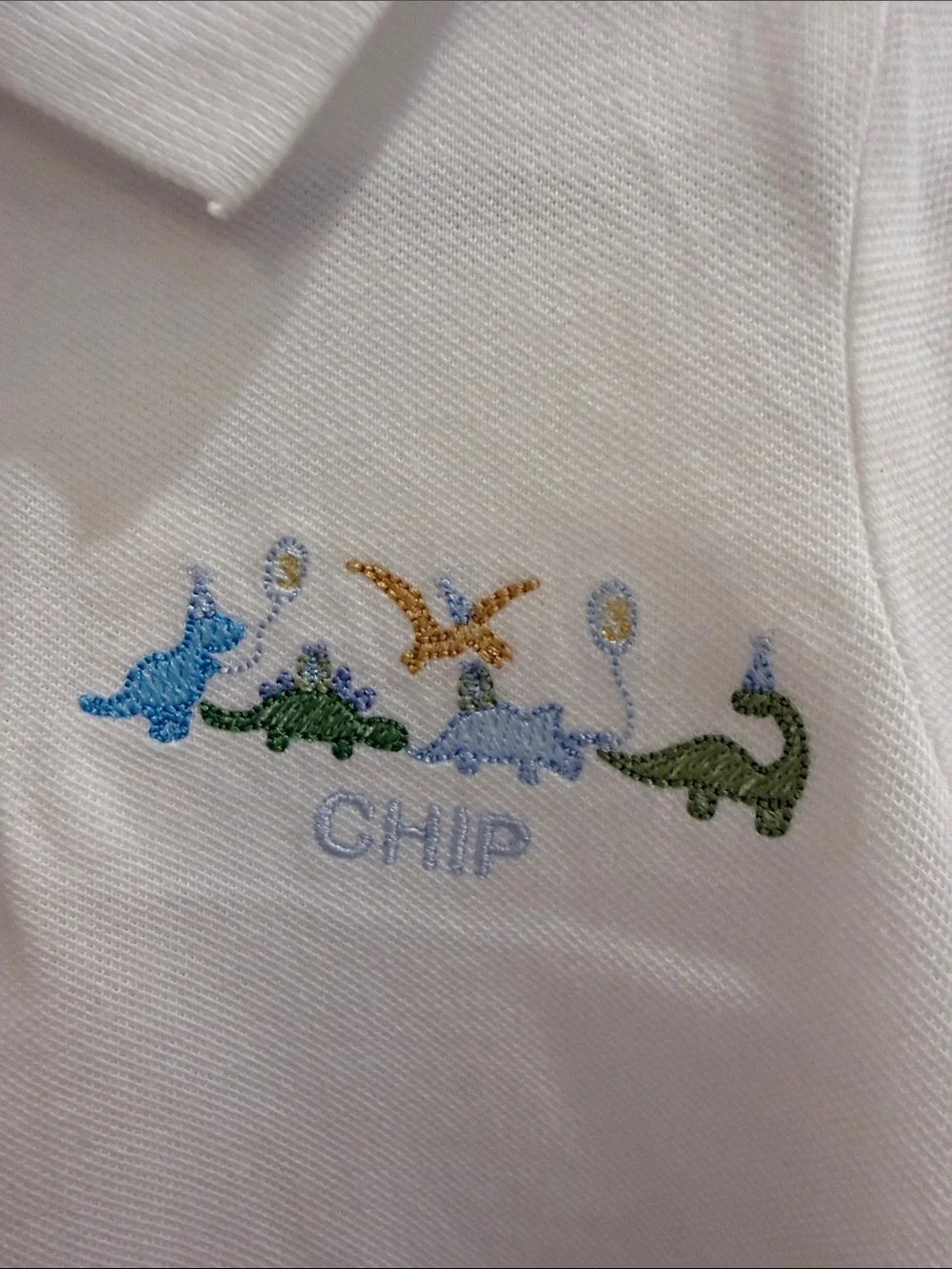 Lot of 4 The Children's Place White Polo Shirts with ‘Chip’ Monogram 3T